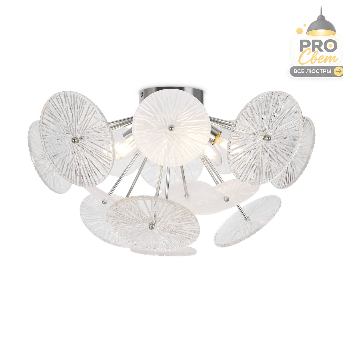 потолочная люстра freya brillia fr5274cl-06ch