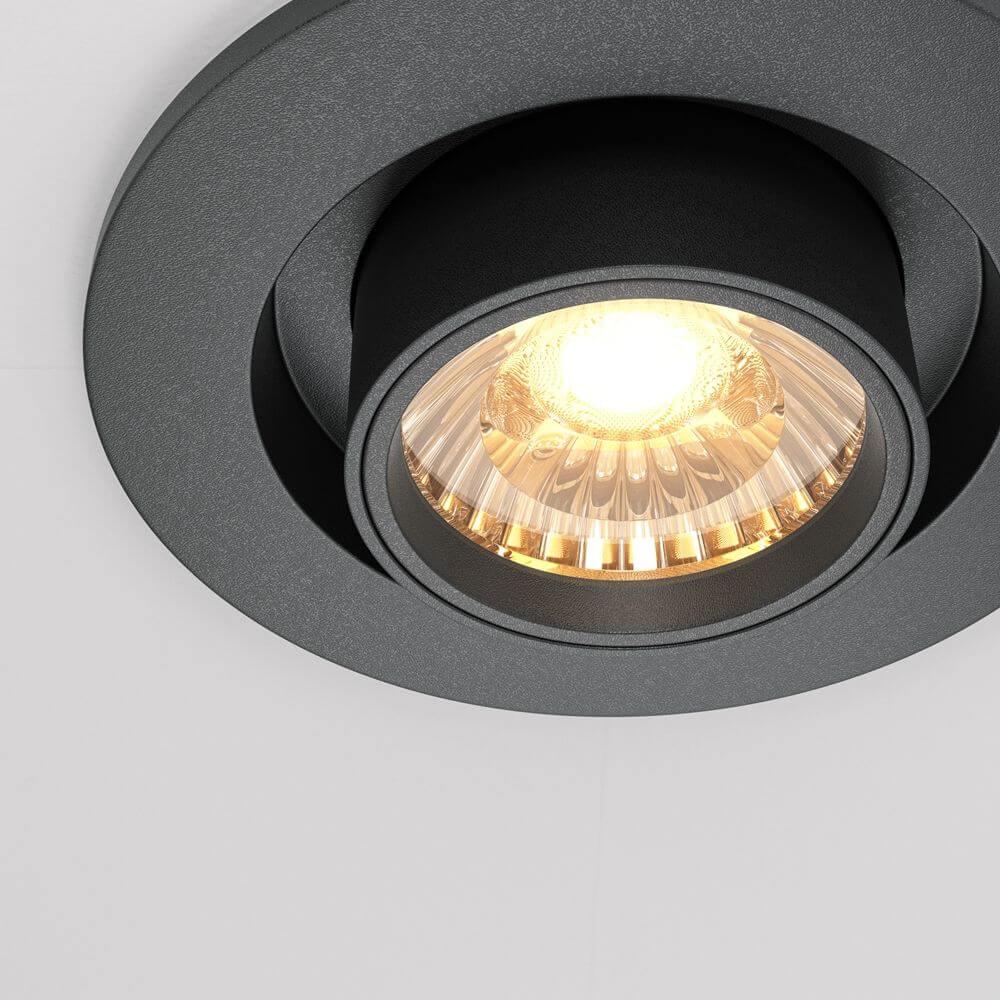 встраиваемый светодиодный спот maytoni technical hidden dl045-01-10w3k-b