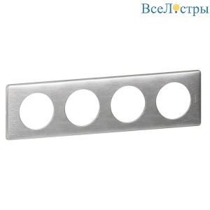 Рамка 4-постовая Legrand Celiane алюминий 068924