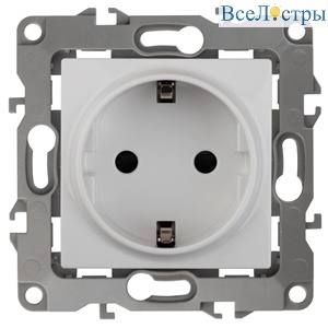 Розетка 2P+E Schuko Эра 12-2001-01 Б0014681