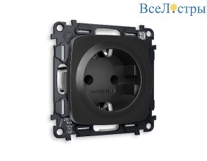 Комплект механизма розетки с/з cо шторками Ambrella Volt Omega MO807010