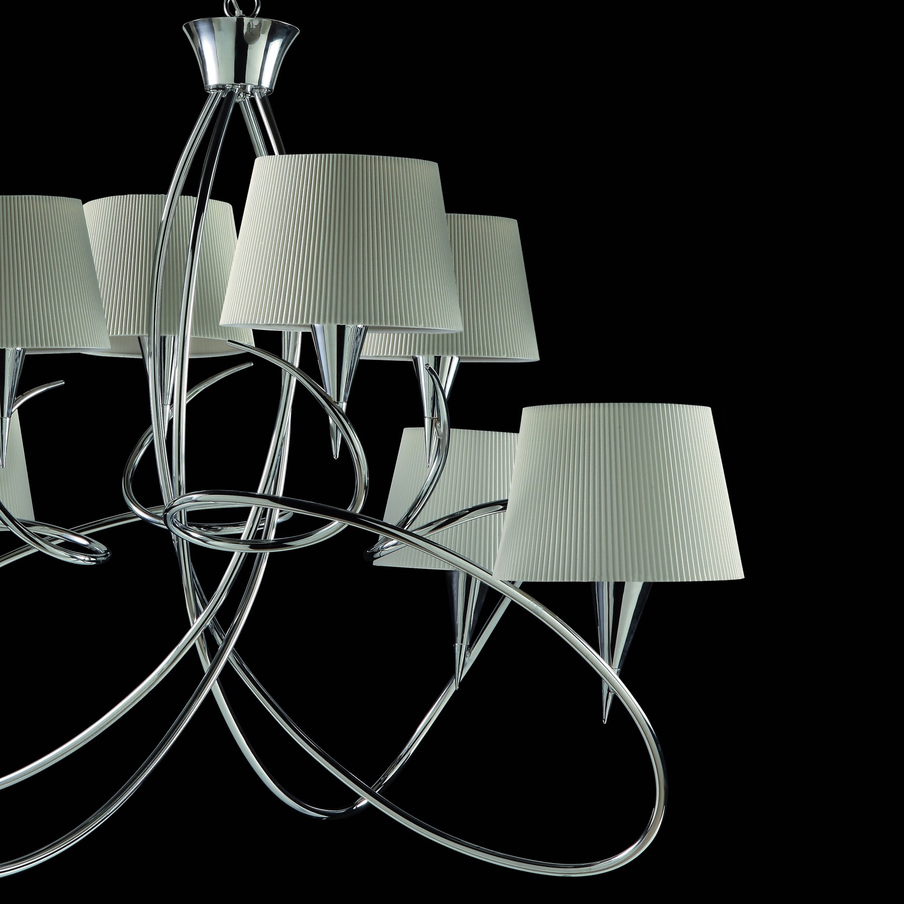 подвесная люстра mantra mara chrome - white 1654