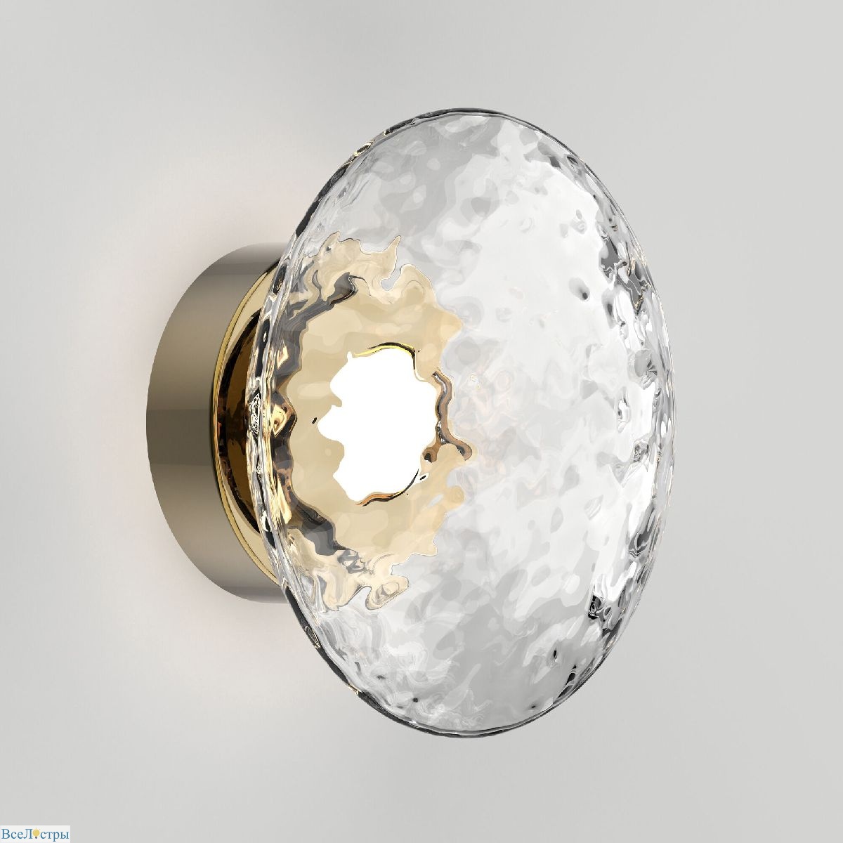 настенный светильник eurosvet ripple 50389/1 led латунь a069025