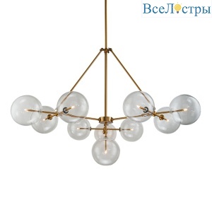 Люстра на штанге Delight Collection Globe Mobile KG0965P-10B brass