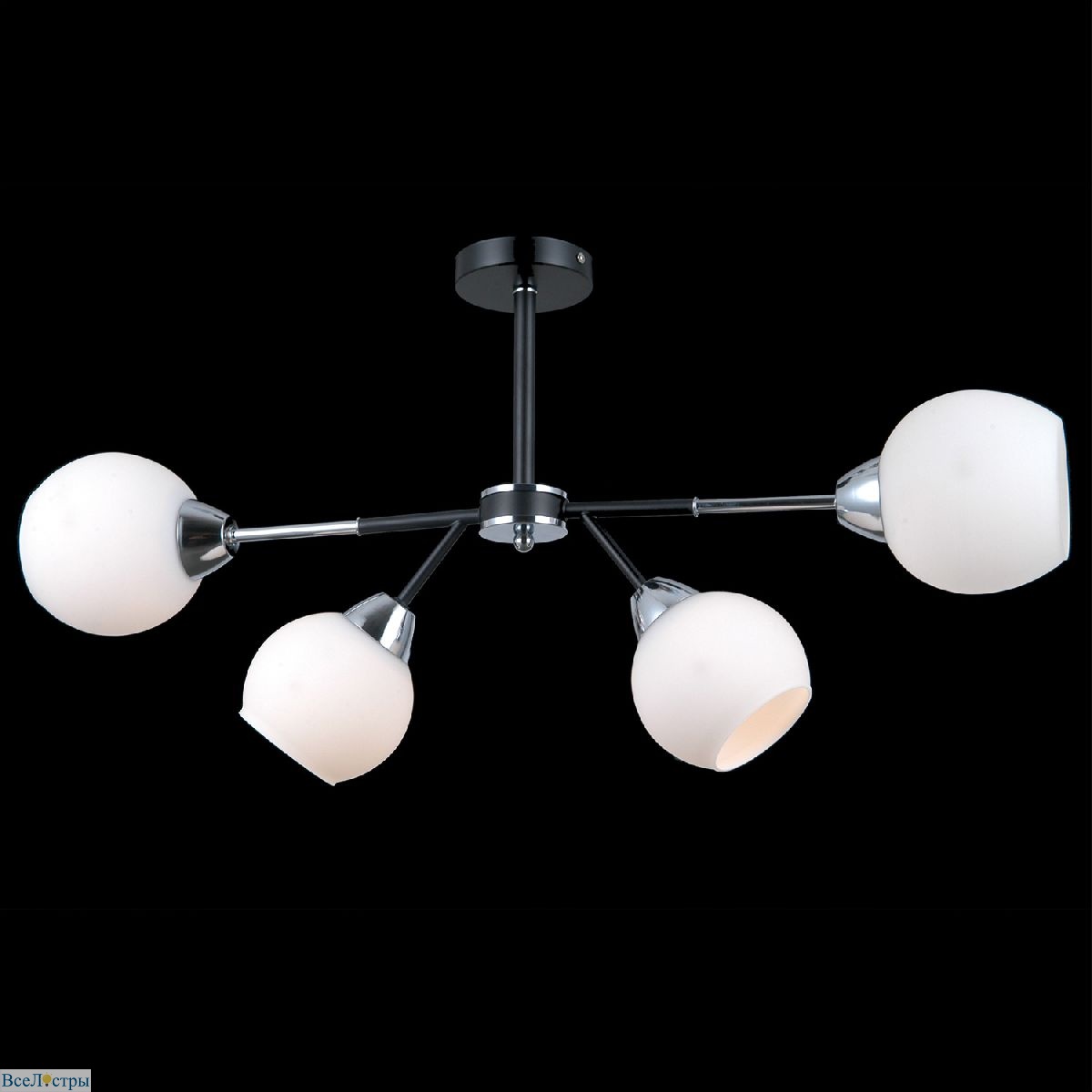 люстра на штанге illumico il0715-4csq-24 bk cr libra