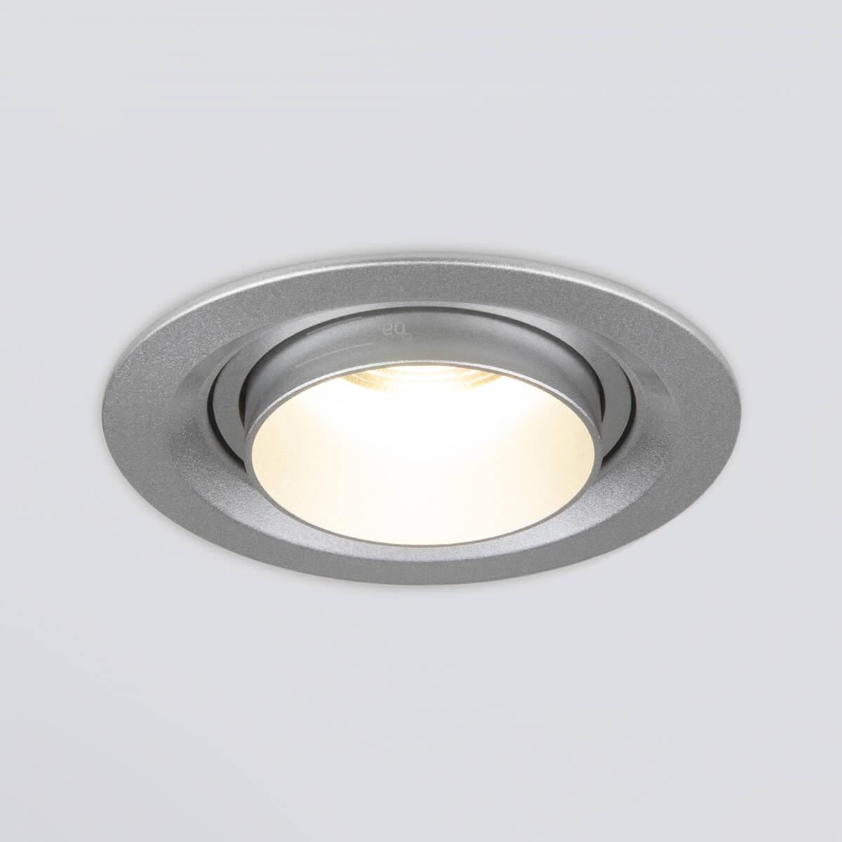 встраиваемый светодиодный светильник elektrostandard 9920 led 15w 4200k серебро 4690389162909