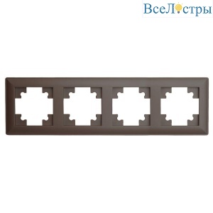 Рамка 4-постовая Stekker Катрин шоколад PFR00-7004-04 39820