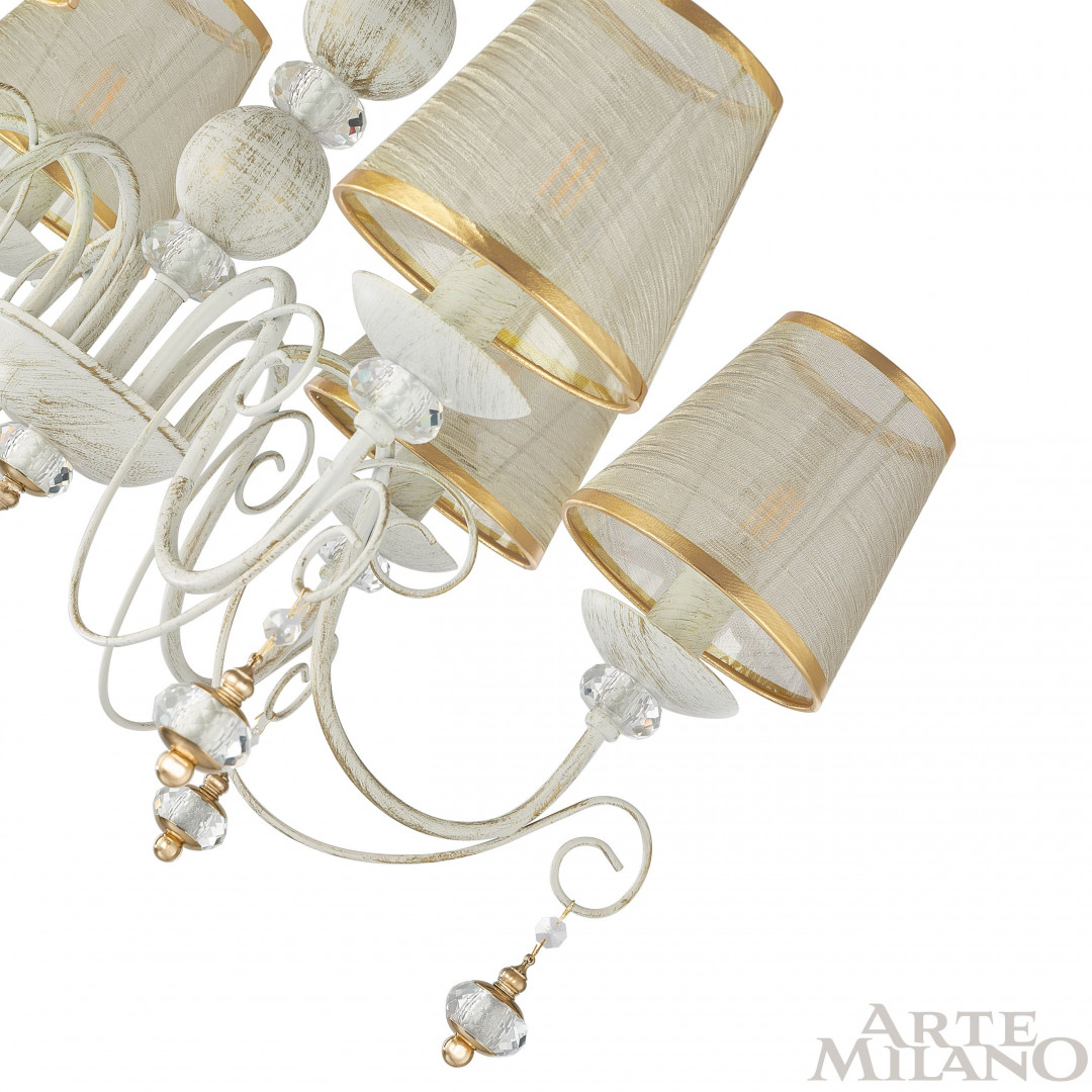 подвесная люстра arte milano 347620/6 wt+g