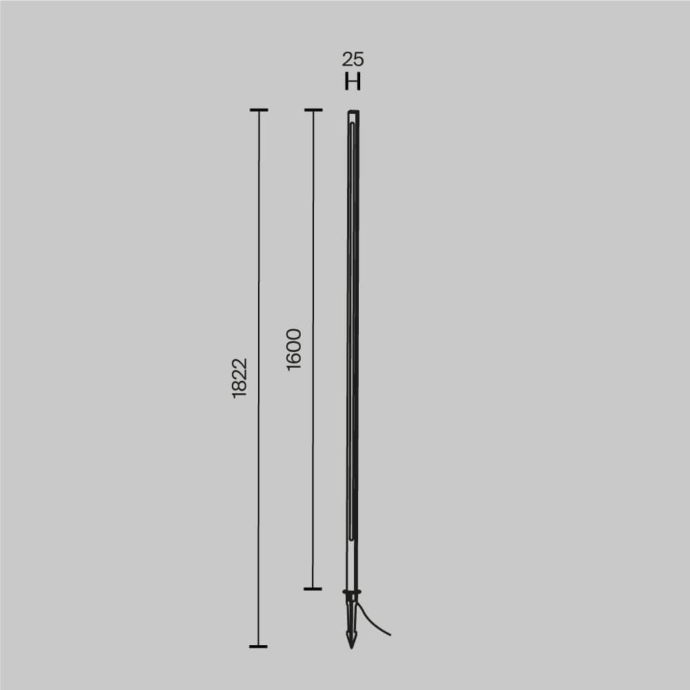 уличный светодиодный светильник maytoni pole o440fl-l24gf3k