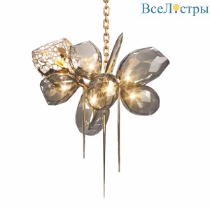 Подвесная люстра Delight Collection Britannica 8898P/AS gold/smoky