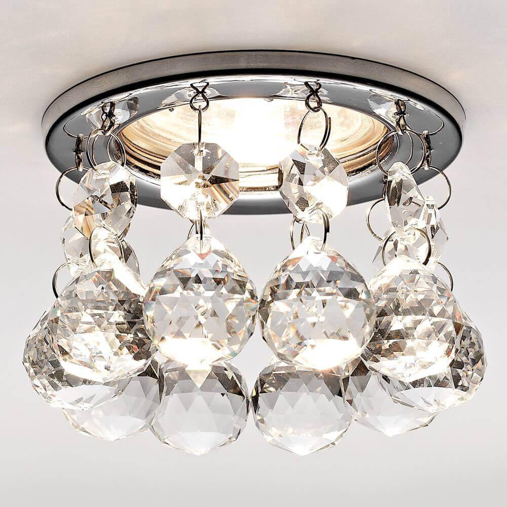 встраиваемый светильник ambrella light crystal k2051 ch/cl