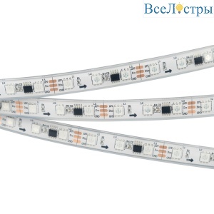 Светодиодная лента герметичная Arlight SPI-PFS-B60-12mm 12V RGB-PX3 (14.4W/m, IP67, 5060, 5m) 026155(3)