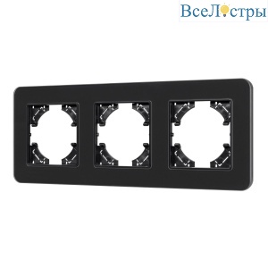 Рамка на 3 поста стеклянная Arlight FRM-OMALI-SFGS-3-BK 049713