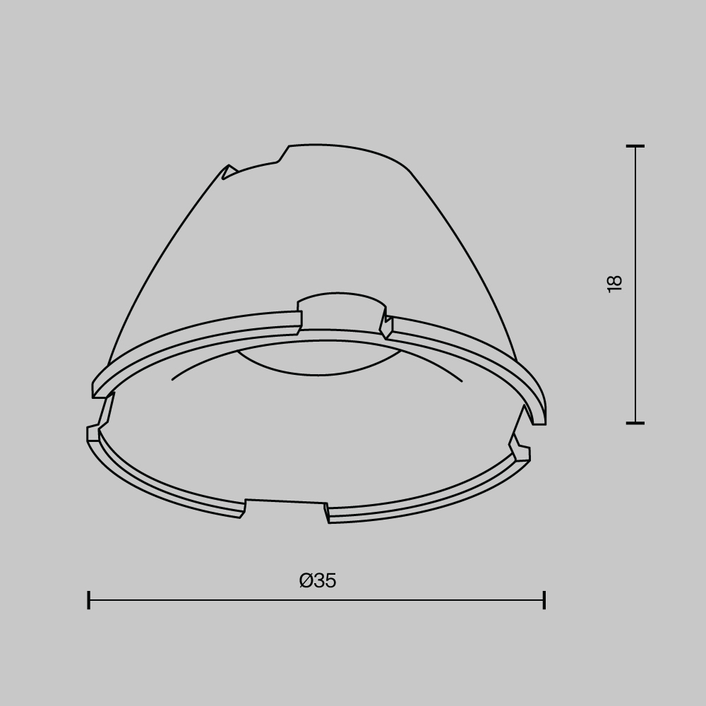 линза maytoni alfa led lensd35-18