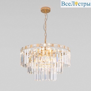 Подвесная люстра Eurosvet Elegante 10130/8 золото/прозрачный хрусталь Strotskis Smart a060644