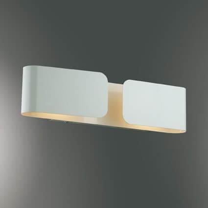 настенный светильник ideal lux clip ap2 mini bianco 049236