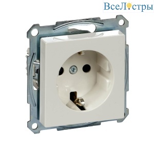 Розетка Schneider Electric Merten System M с/з и шторками MTN2300-0319