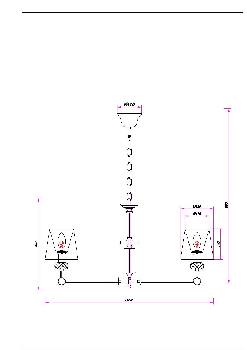 подвесная люстра arte lamp brocca a4093lm-8ab