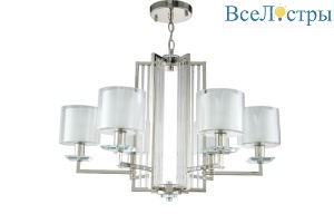 Подвесная люстра Crystal Lux Nicolas NICOLAS SP-PL6 NICKEL/WHITE