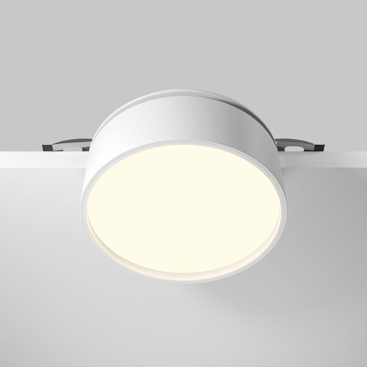 встраиваемый светодиодный спот maytoni technical onda dl024-18w3k-w