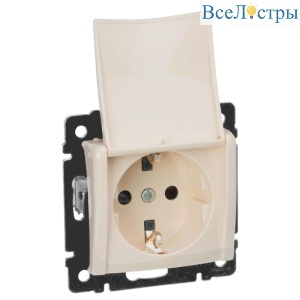 Розетка 2К+3 Legrand Valena 16A 250V с/з с крышкой винтовой зажим слоновая кость 774322