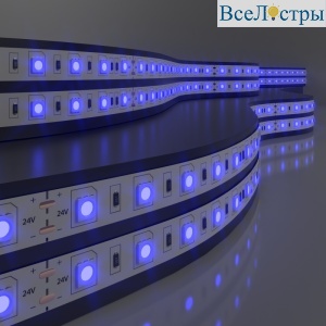 Светодиодная лента Elektrostandard 24V 14,4W 60Led 5050 IP65 синий, 5м 4690389167799
