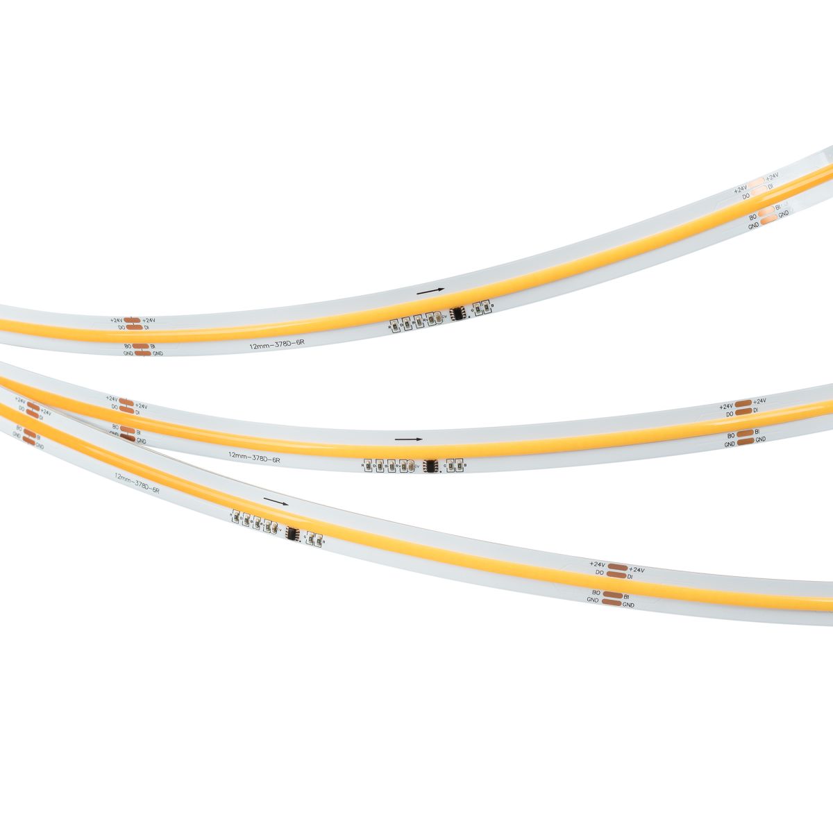 светодиодная лента arlight spi-cob-x378-12mm 24v day4000-px21-bpt (8 w/m, ip20, 5m) (бегущий огонь) 063779