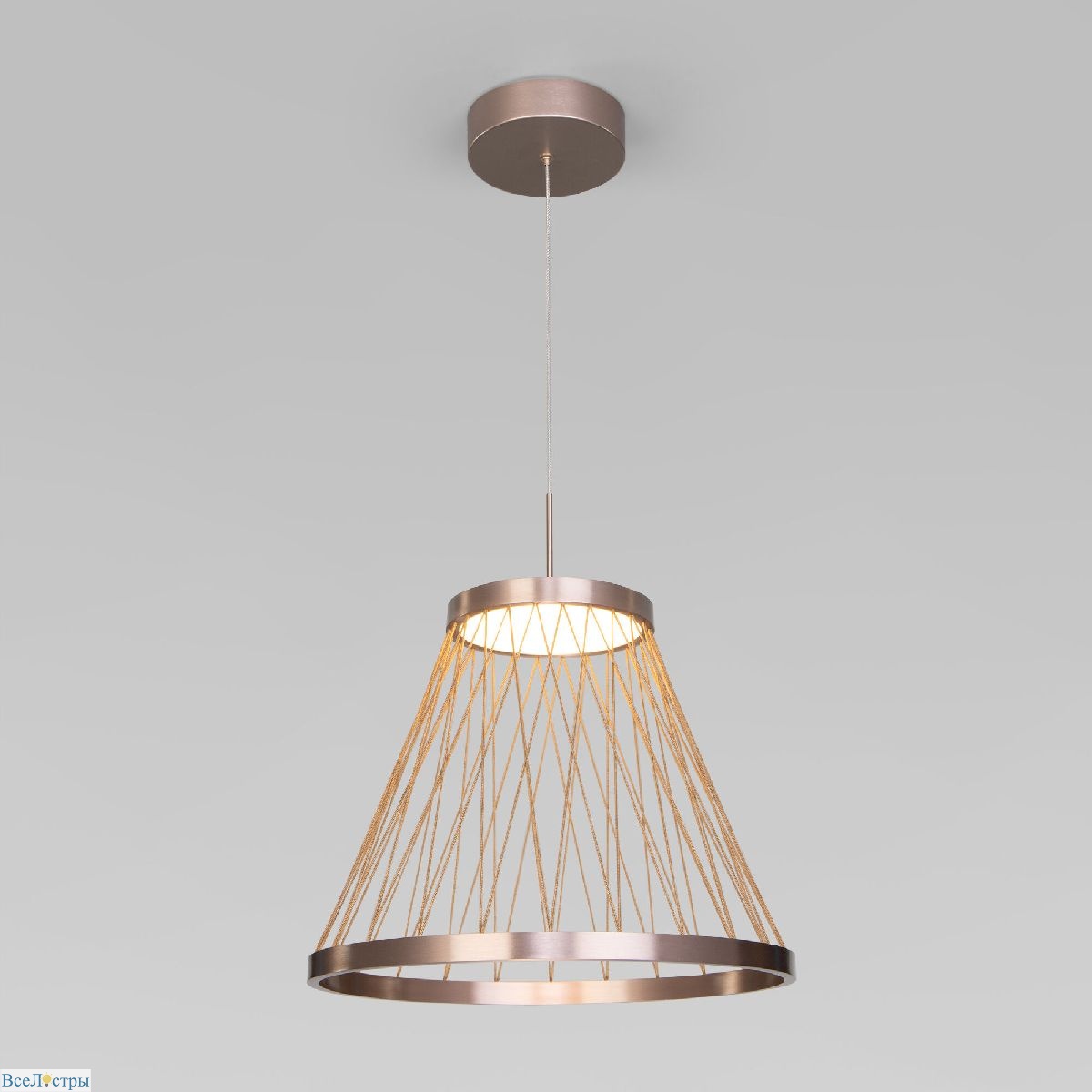 подвесной светильник eurosvet cesta 40016/1 led коричневый a069283