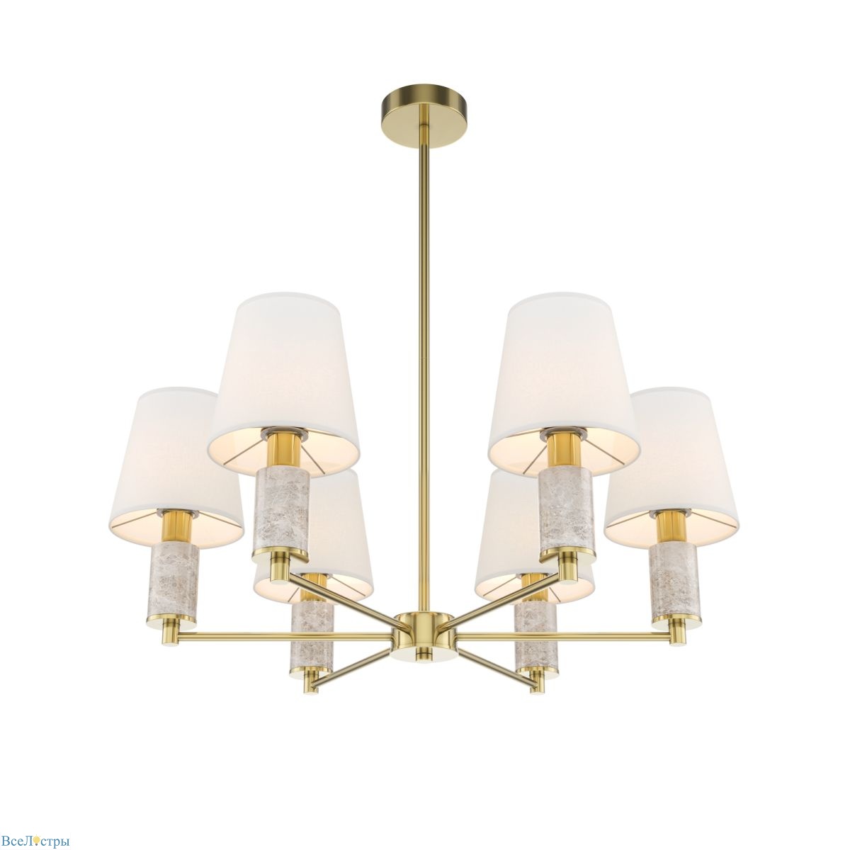 люстра на штанге maytoni lira mod483pl-06bs