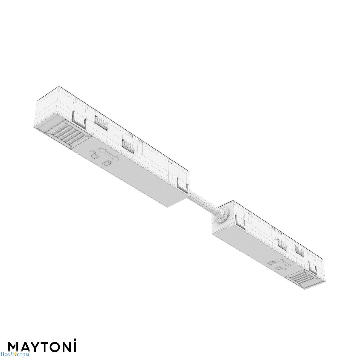 коннектор питания прямой гибкий maytoni exility tra034cpc-42w-5