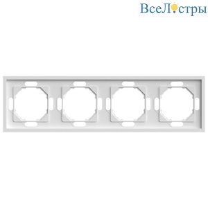 Рамка 4-постовая Stekker Эмили белый фарфор PFR00-5004-01 49887