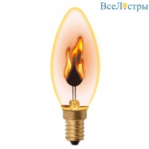 Лампа накаливания Uniel E14 3W золотистая IL-N-C35-3/RED-FLAME/E14/CL UL-00002981