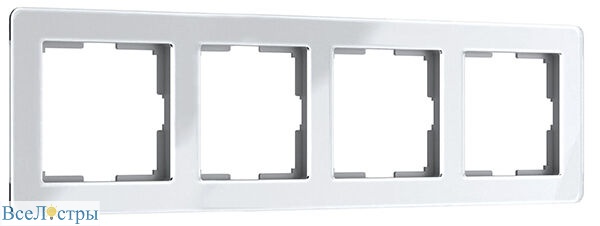 рамка на 4 поста werkel acrylic белый 4690389190520 w0042701 a062131