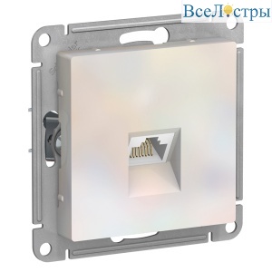 Розетка компьютерная RJ45, кат. 6A, механизм Systeme Electric AtlasDesign Жемчуг ATN000486