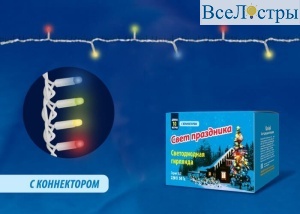 Светодиодная гирлянда (UL-00001353) Uniel 220V разноцветная с мерцанием ULD-S1000-120/TWK MULTI IP67