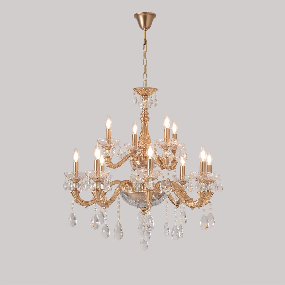 подвесная люстра crystal lux elizabeth sp8+4 brass