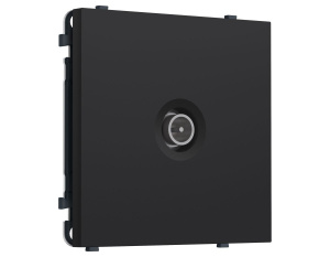Комплект механизма TV розетки оконечной экранированной SIGMA Черный Мягкое касание 5-1000MHz 3dB QUANT PRO Ambrella Volt MS993005 (SP9930, PR199)