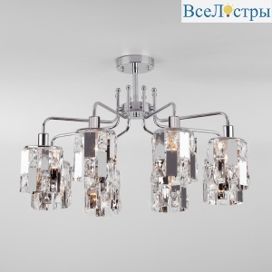 Потолочная люстра Eurosvet Scoppio 10101/8 хром/прозрачный хрусталь Strotskis