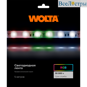 Светодиодная лента Wolta WLS5050-14,4W/RGB/24H60-01