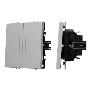Выключатель проходной 2 кл подсветка софт-тач никель Arlight SWT-MKP2-SFPL-L-IS (250V, 10A) 059415(1)