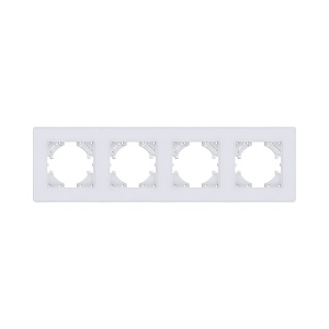 Рамка 4-постовая, белый Kollinger Eleganz Acryl EA4WH