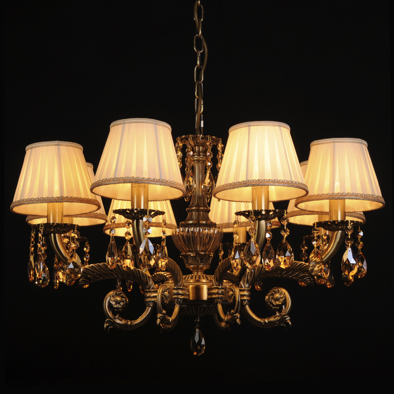 подвесная люстра abrasax sylvia l.8110-8br cristal-shade