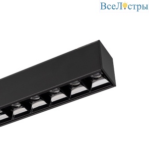 Трековый магнитный светильник Arlight MAG-LASER-45-L320-12W Warm3000 (BK, 15 deg, 24V, DALI) 046528