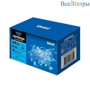Светодиодная гирлянда (UL-00007197) Uniel 220V синий ULD-S1000-100/DTA Blue IP20