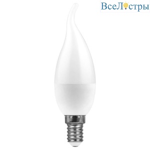 Лампа светодиодная Feron E14 9W 6400K матовая LB-570 38136