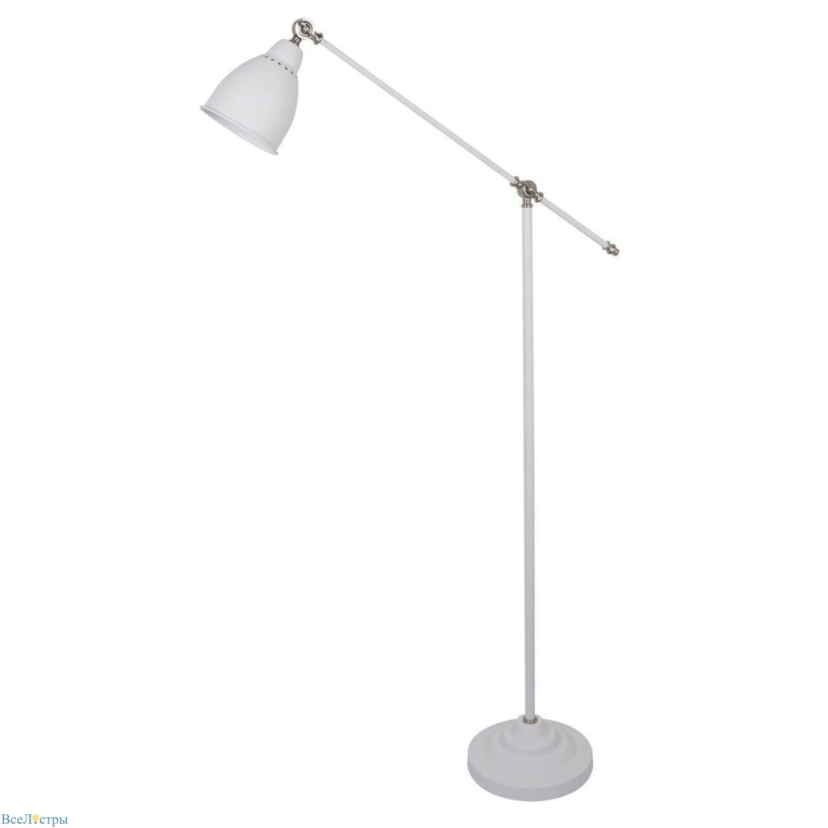 торшер arte lamp braccio a2054pn-1wh