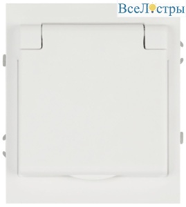 Розетка Эра Arktik 16-2103-08 с заземлением 2P+E Schuko со шторками с крышкой 16А-250В белый матовый Б0070441