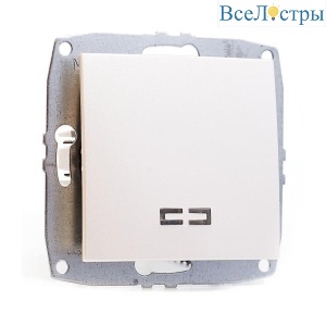 Выключатель Mono Electric Despina/ Larissa одноклавишный с подсветкой жемчуг 500-002525-101