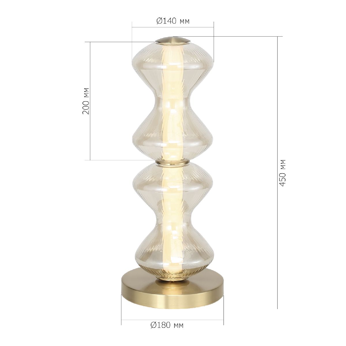 настольная лампа st luce spine sl6136.214.01