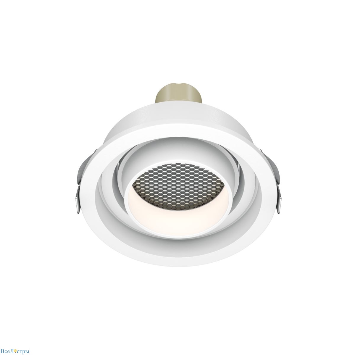 встраиваемый светильник maytoni atom dl113-gu10-01-rd-w
